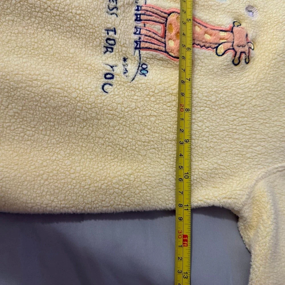 Baby vintage carters yellow‎ fleece one piece happiness for you giraffe size 6-9